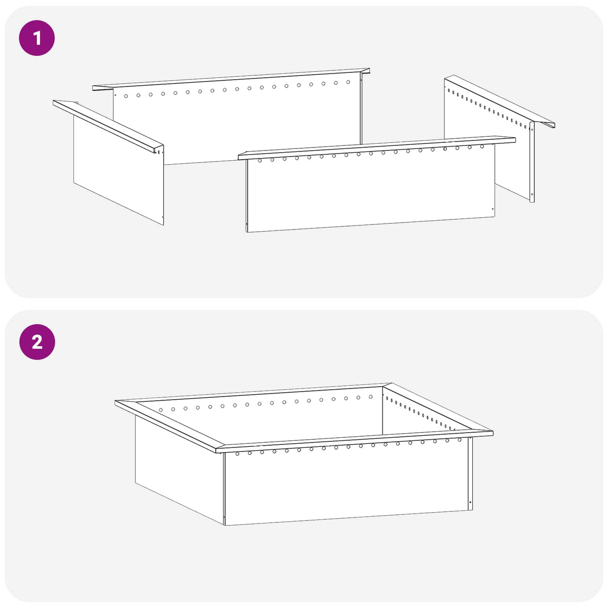 Bålplade ring Rusten 90 x 90 x 25 cm Cortenstål