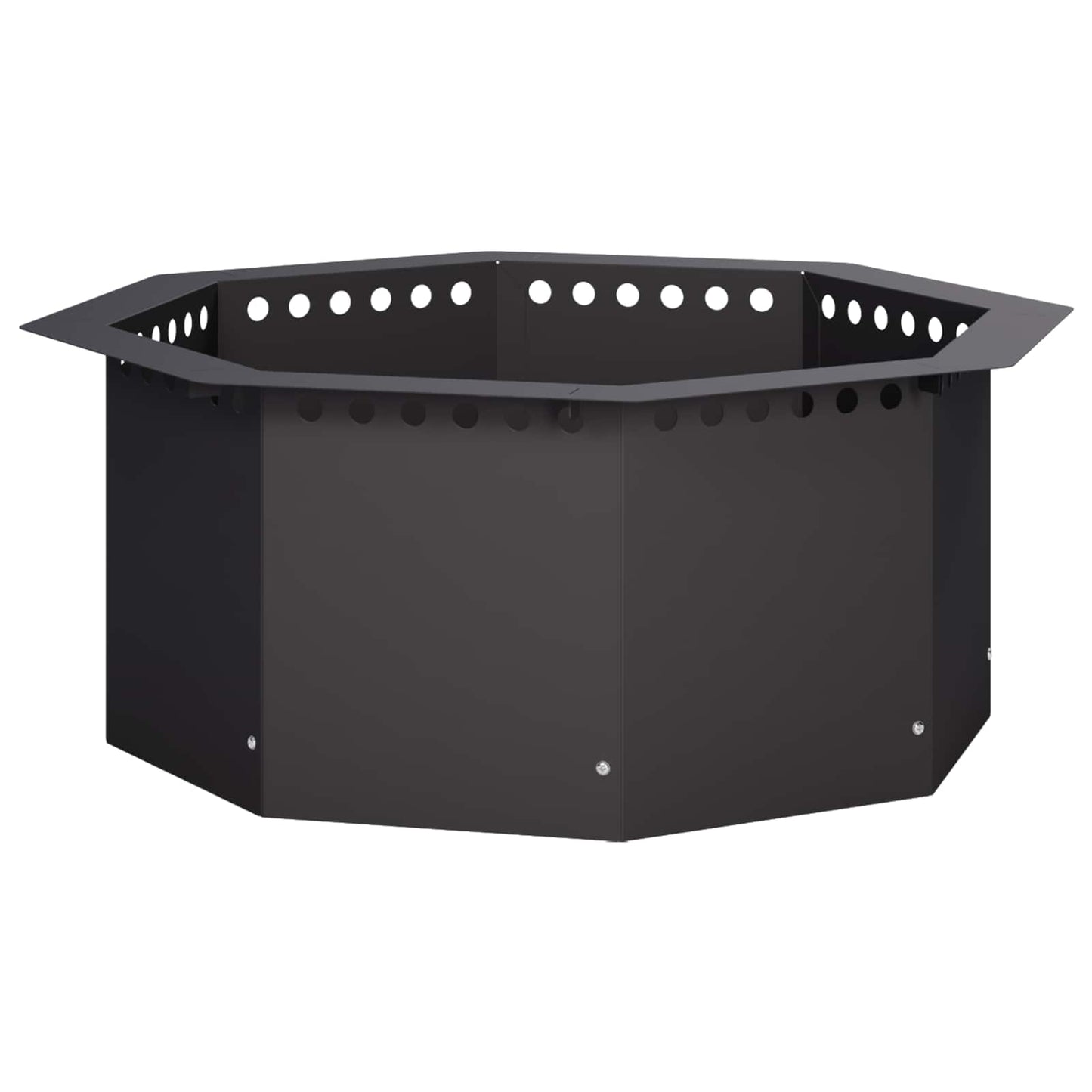 Bålplade ring Sort 60 x 60 x 25 cm Stål