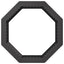 Bålplade ring Sort 60 x 60 x 25 cm Stål