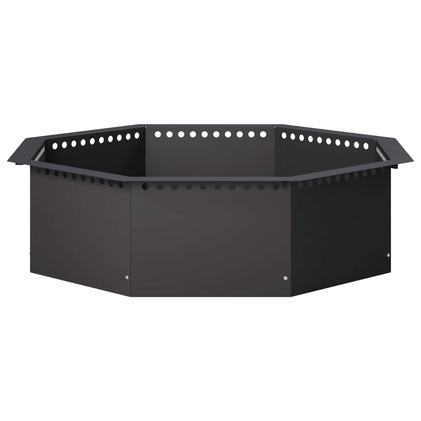 Bålplade ring Sort 80 x 80 x 25 cm Stål