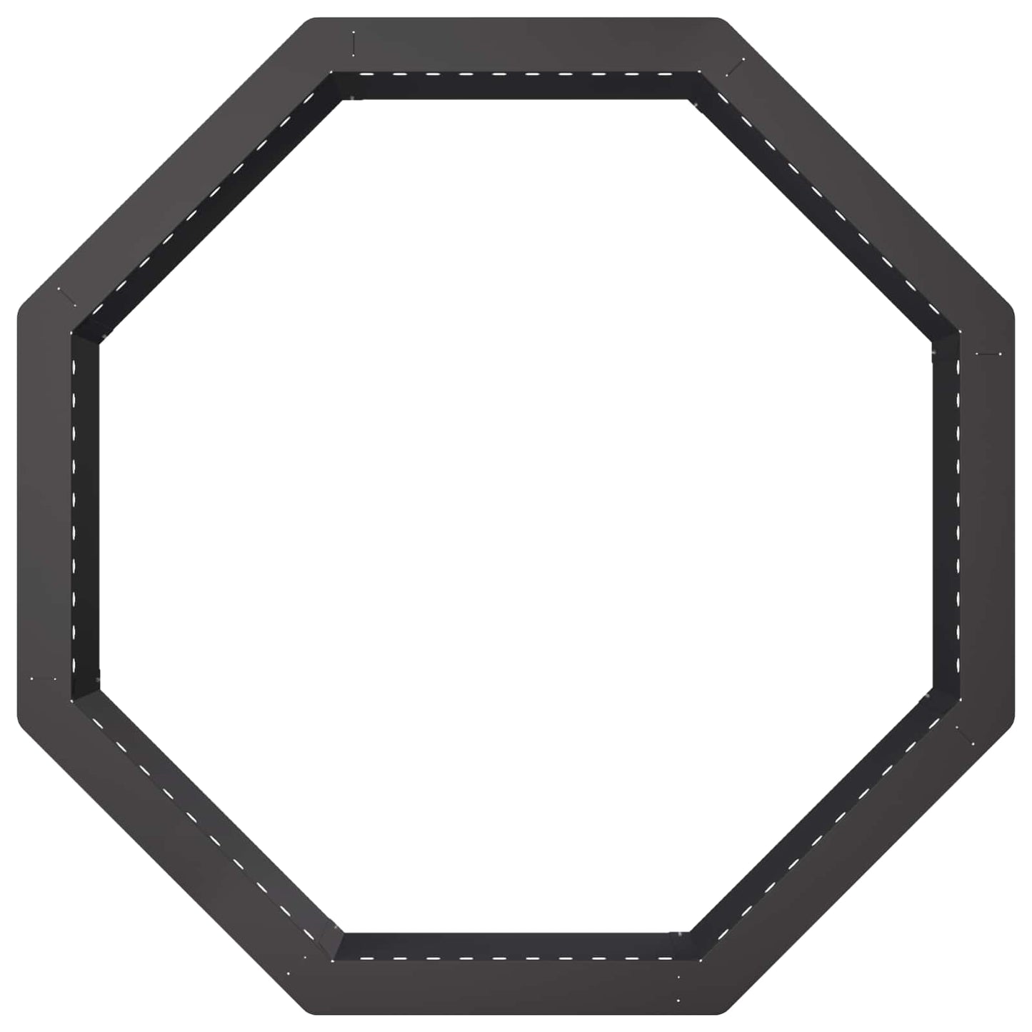 Bålplade ring Sort 80 x 80 x 25 cm Stål