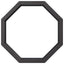 Bålplade ring Sort 90 x 90 x 25 cm Stål