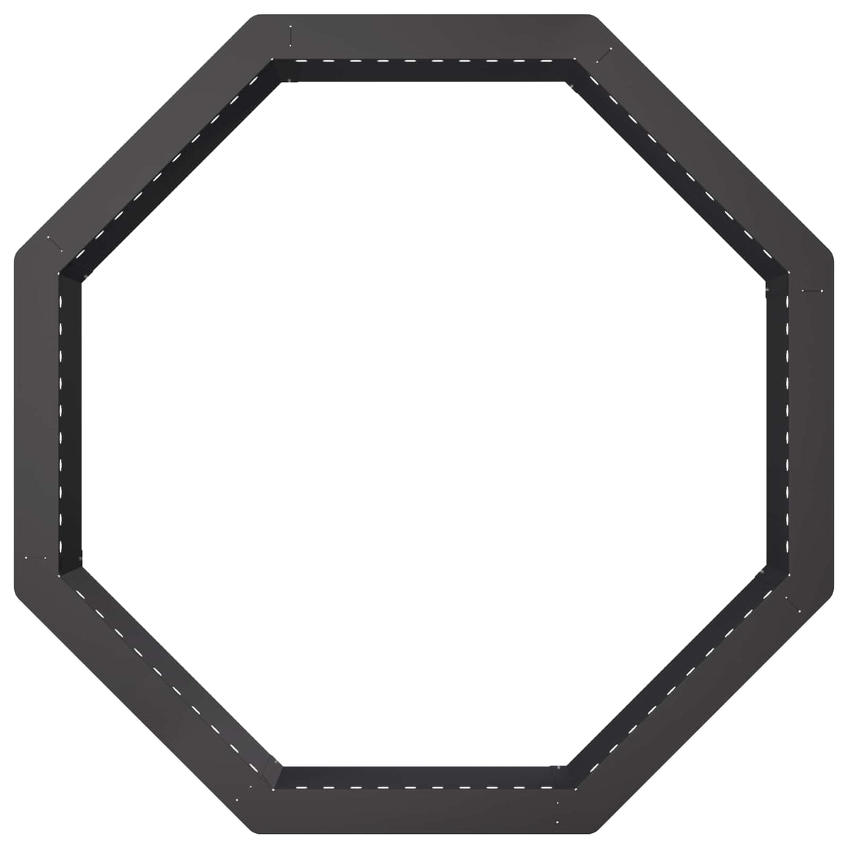 Bålplade ring Sort 90 x 90 x 25 cm Stål