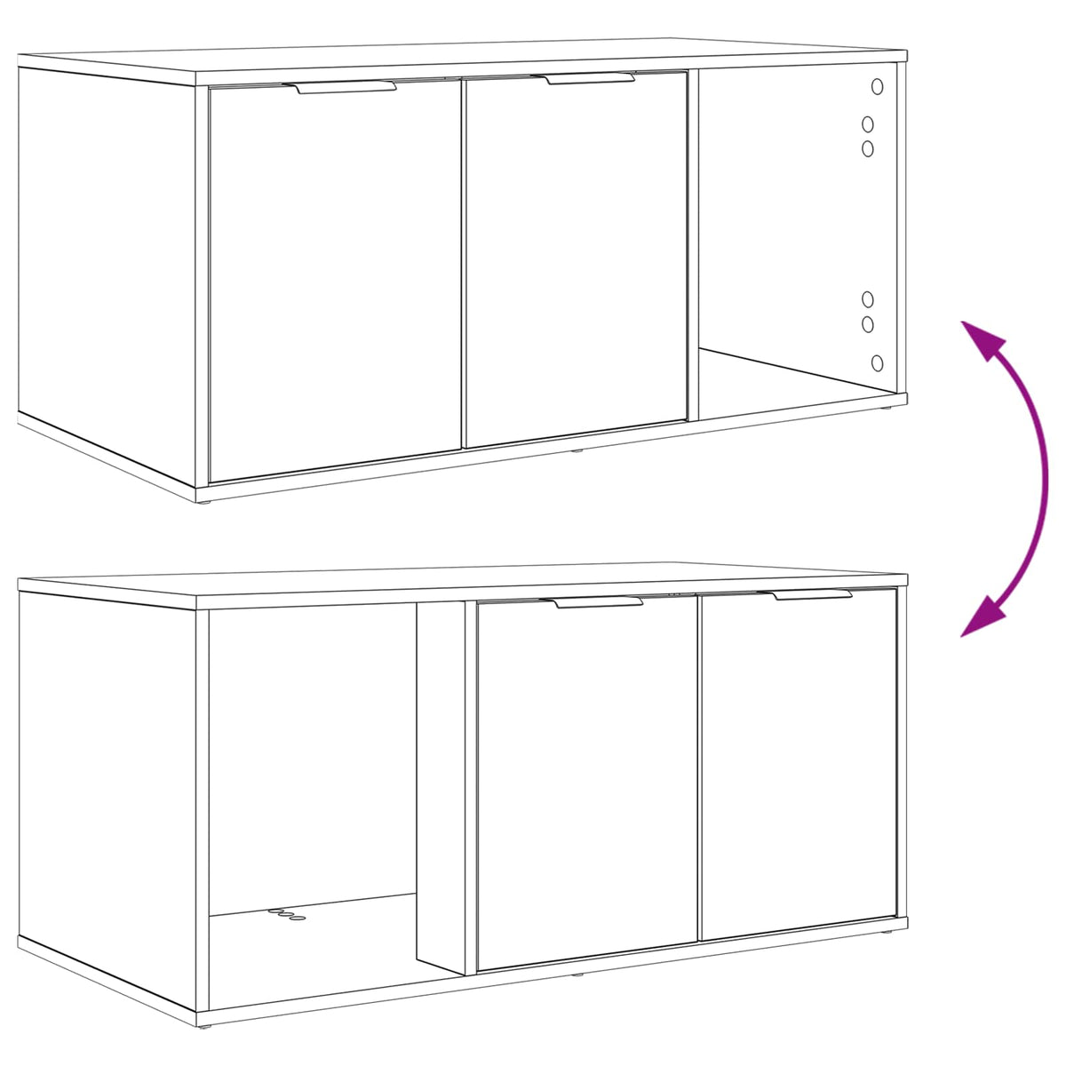Kattebur møbel Betongrå 100 x 49 x 45 cm Konstrueret træ