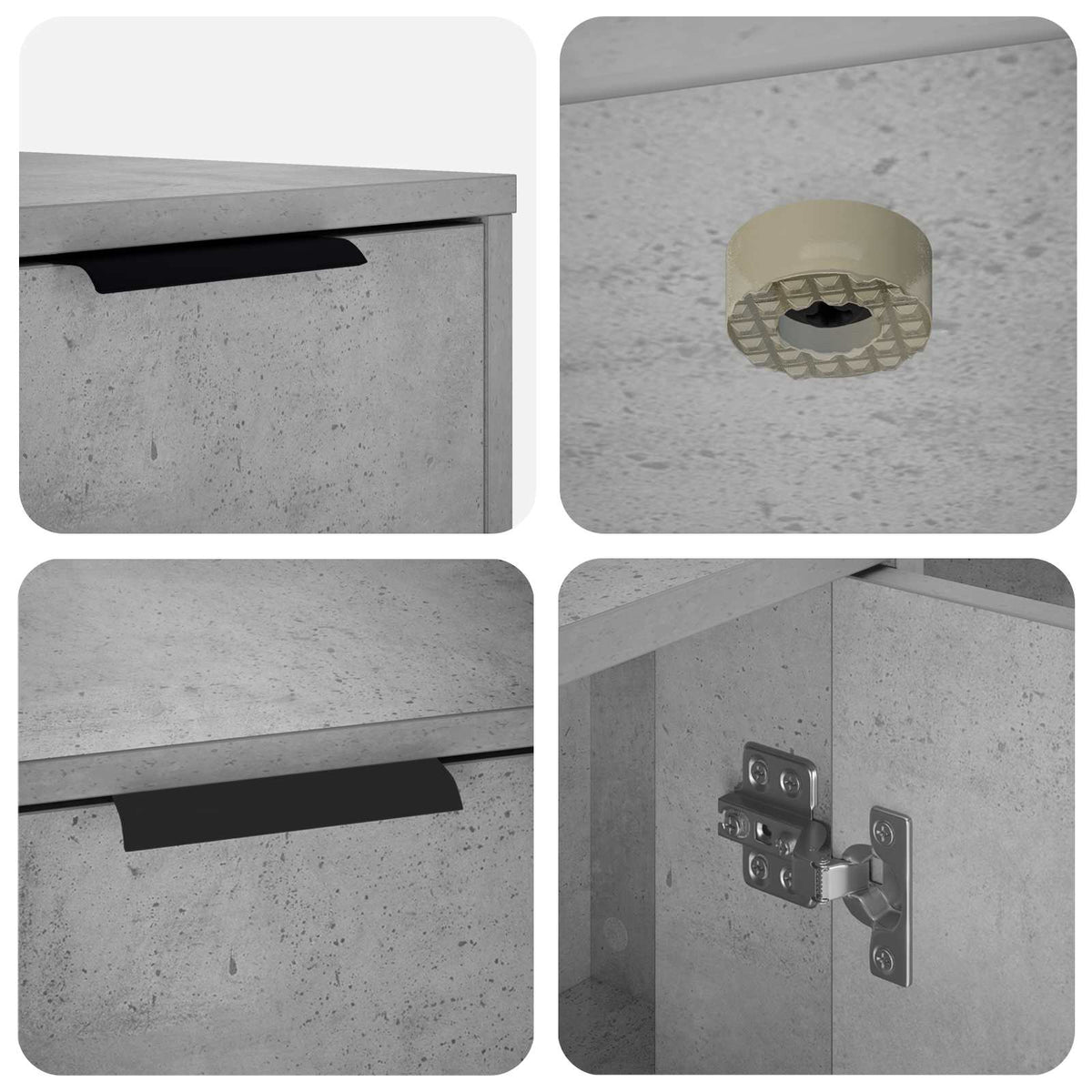 Kattebur møbel Betongrå 100 x 49 x 45 cm Konstrueret træ