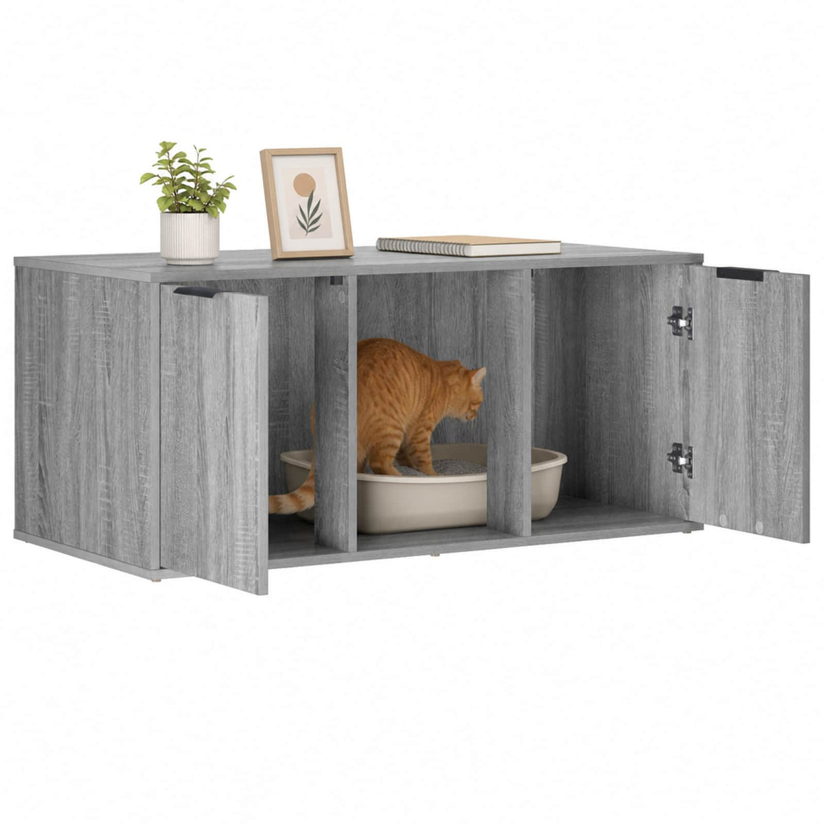 Kattebur møbel Grå Sonoma 100 x 49 x 45 cm Konstrueret træ