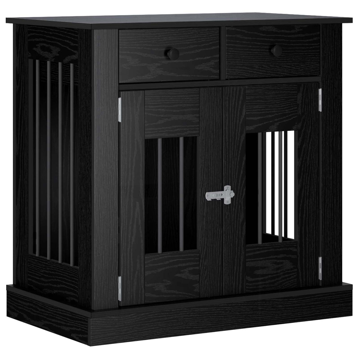 Hundekasse møbel Sort eg 80 x 47,5 x 80 cm Konstrueret træ