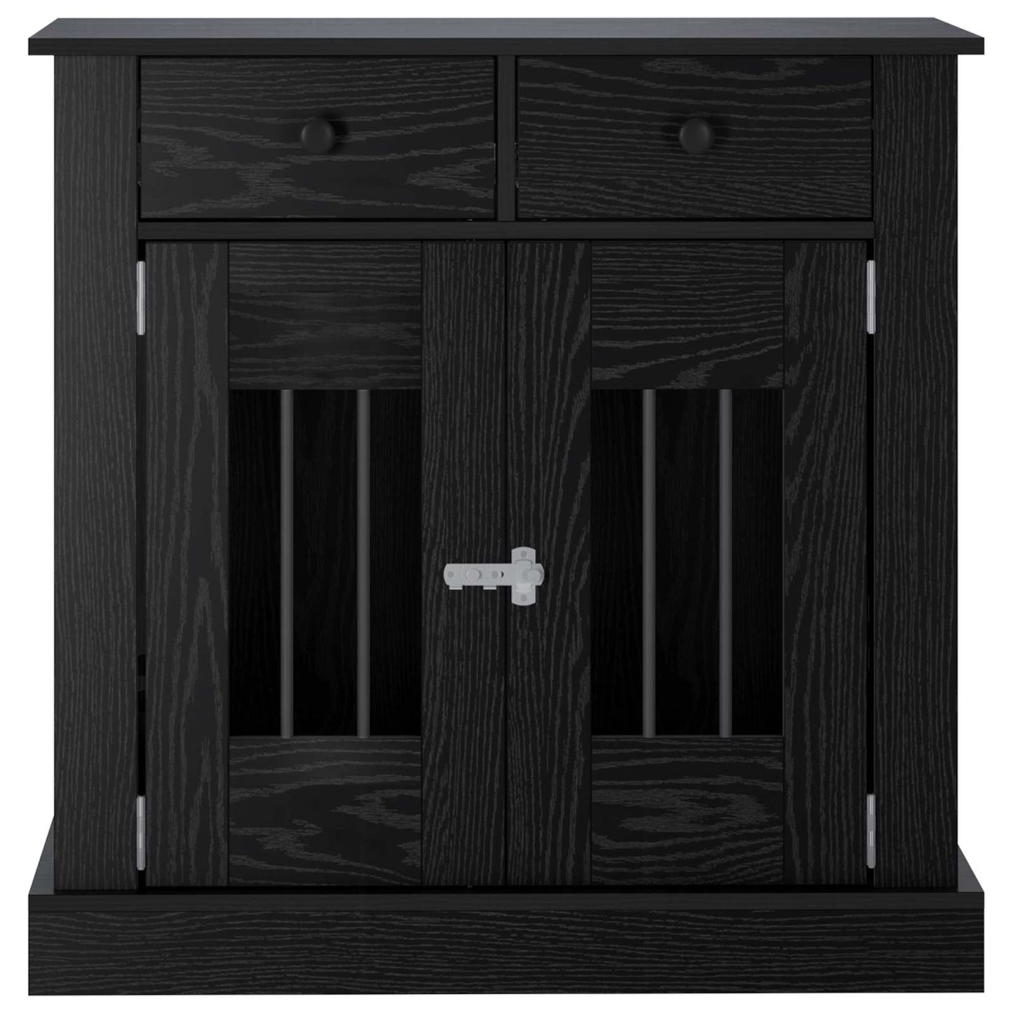 Hundekasse møbel Sort eg 80 x 47,5 x 80 cm Konstrueret træ