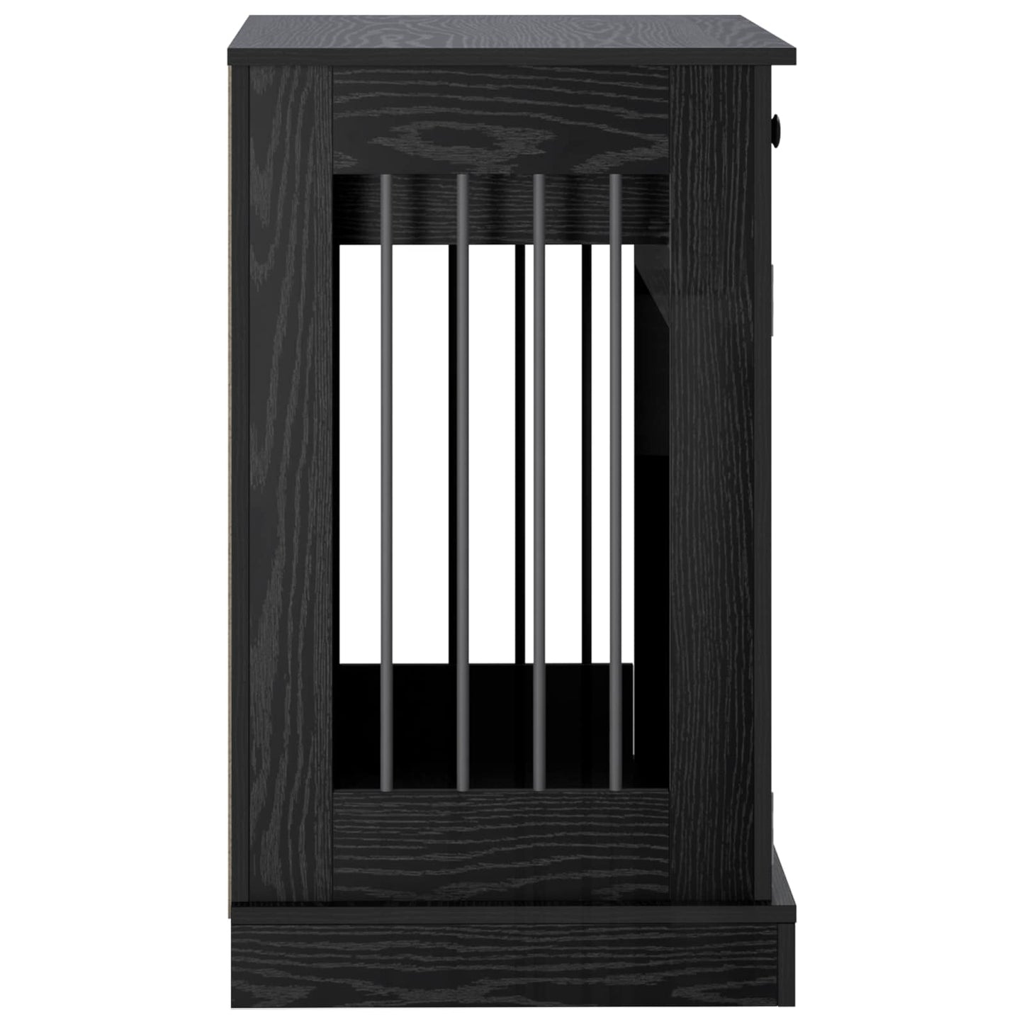 Hundekasse møbel Sort eg 80 x 47,5 x 80 cm Konstrueret træ