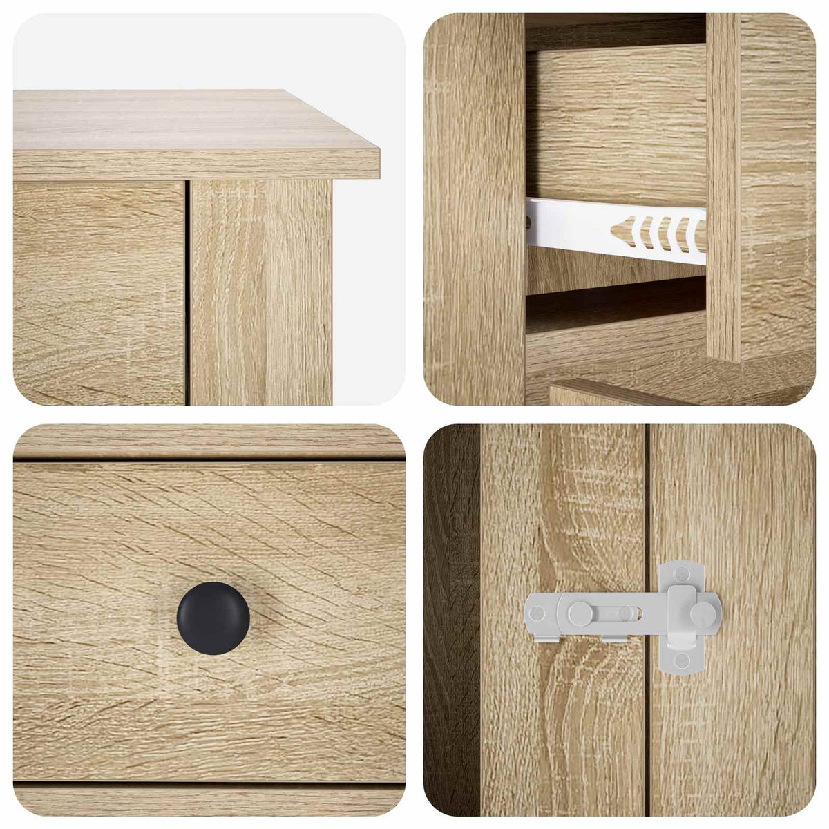 Hundekasse møbel Sonoma-eg 80 x 47,5 x 80 cm Konstrueret træ