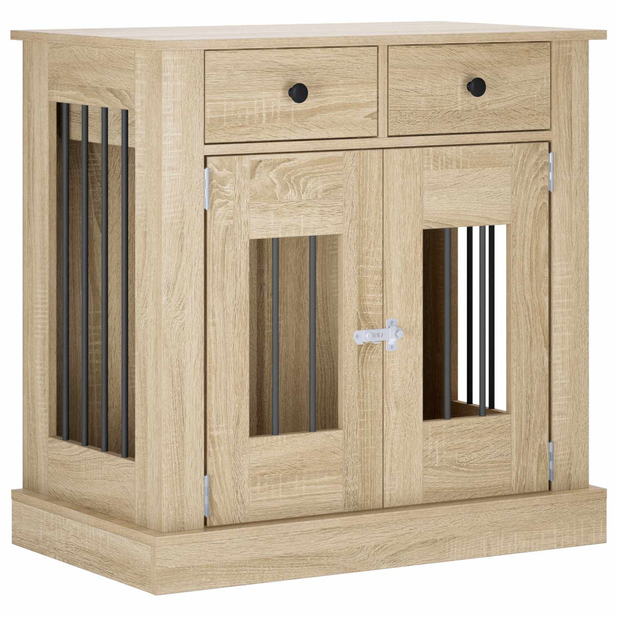 Hundekasse møbel Sonoma-eg 80 x 47,5 x 80 cm Konstrueret træ