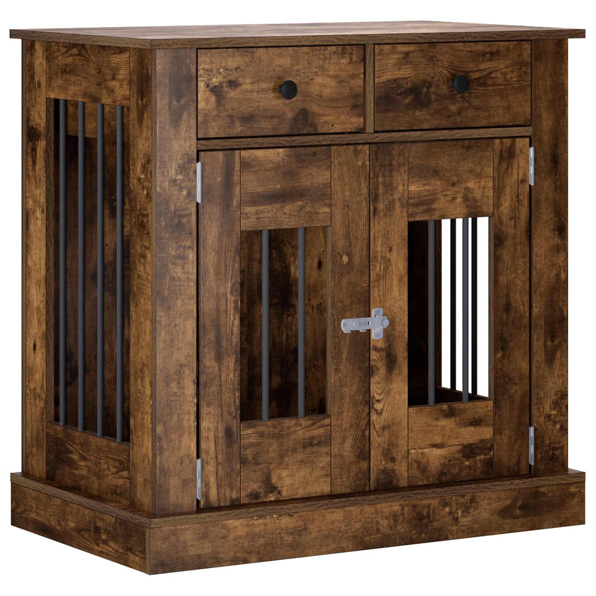 Hundekasse møbel Røget eg 80 x 47,5 x 80 cm Konstrueret træ