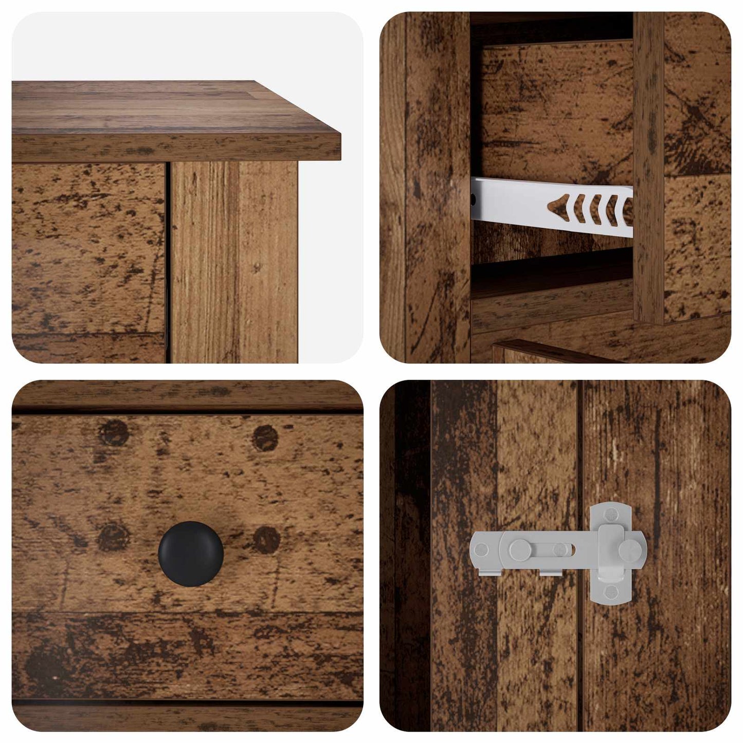 Hundekasse møbel Gammelt træ 80 x 47,5 x 80 cm Konstrueret træ