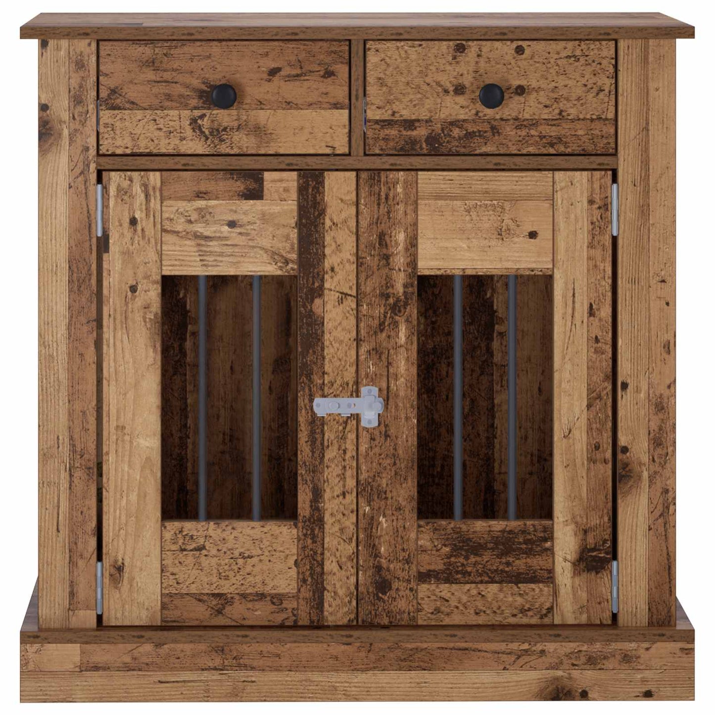 Hundekasse møbel Gammelt træ 80 x 47,5 x 80 cm Konstrueret træ