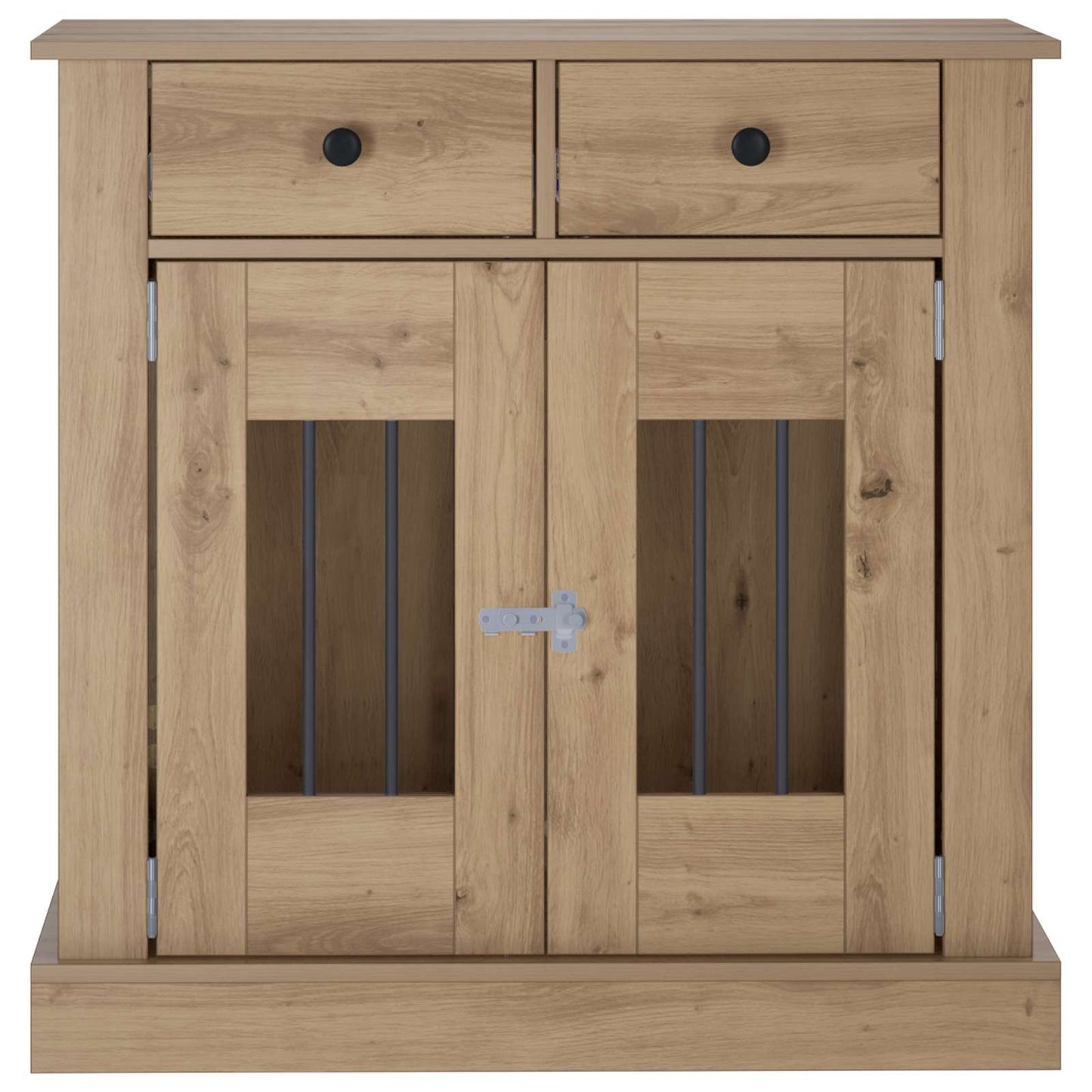 Hundekasse møbel Artisan-eg 80 x 47,5 x 80 cm Konstrueret træ