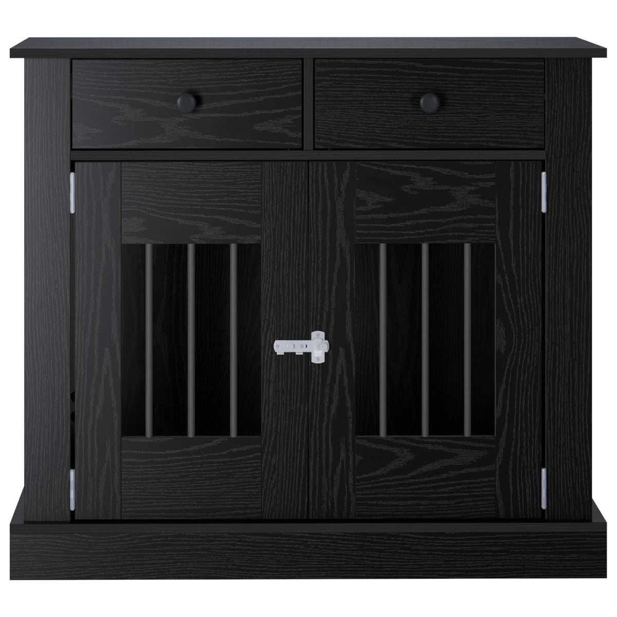 Hundekasse møbel Sort eg 90 x 47,5 x 80 cm Konstrueret træ