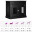 Hundekasse møbel Sort eg 90 x 47,5 x 80 cm Konstrueret træ