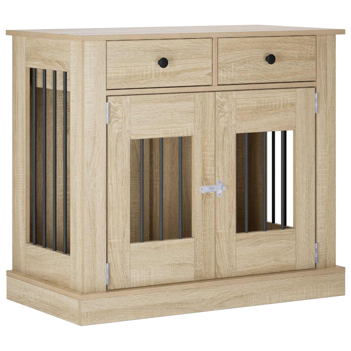 Hundekasse møbel Sonoma-eg 90 x 47,5 x 80 cm Konstrueret træ