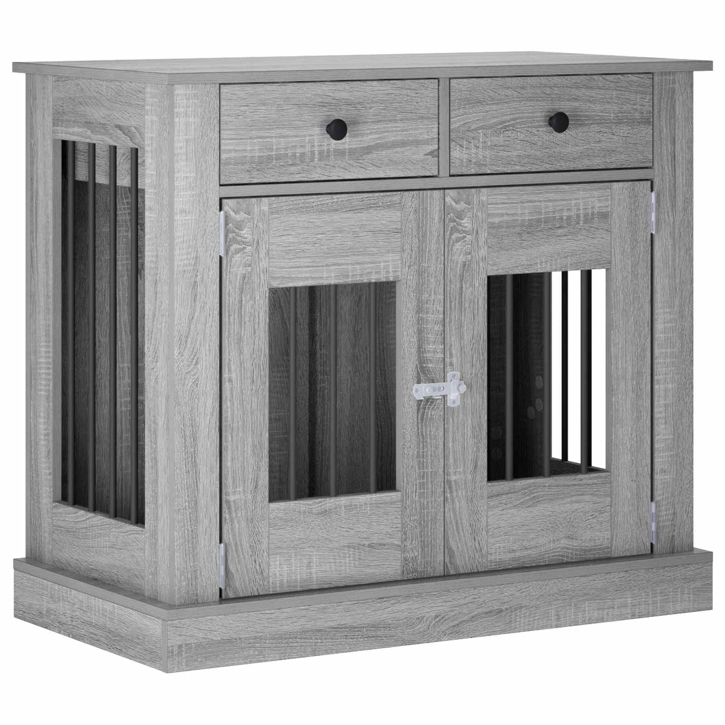 Hundekasse møbel Grå Sonoma 90 x 47,5 x 80 cm Konstrueret træ