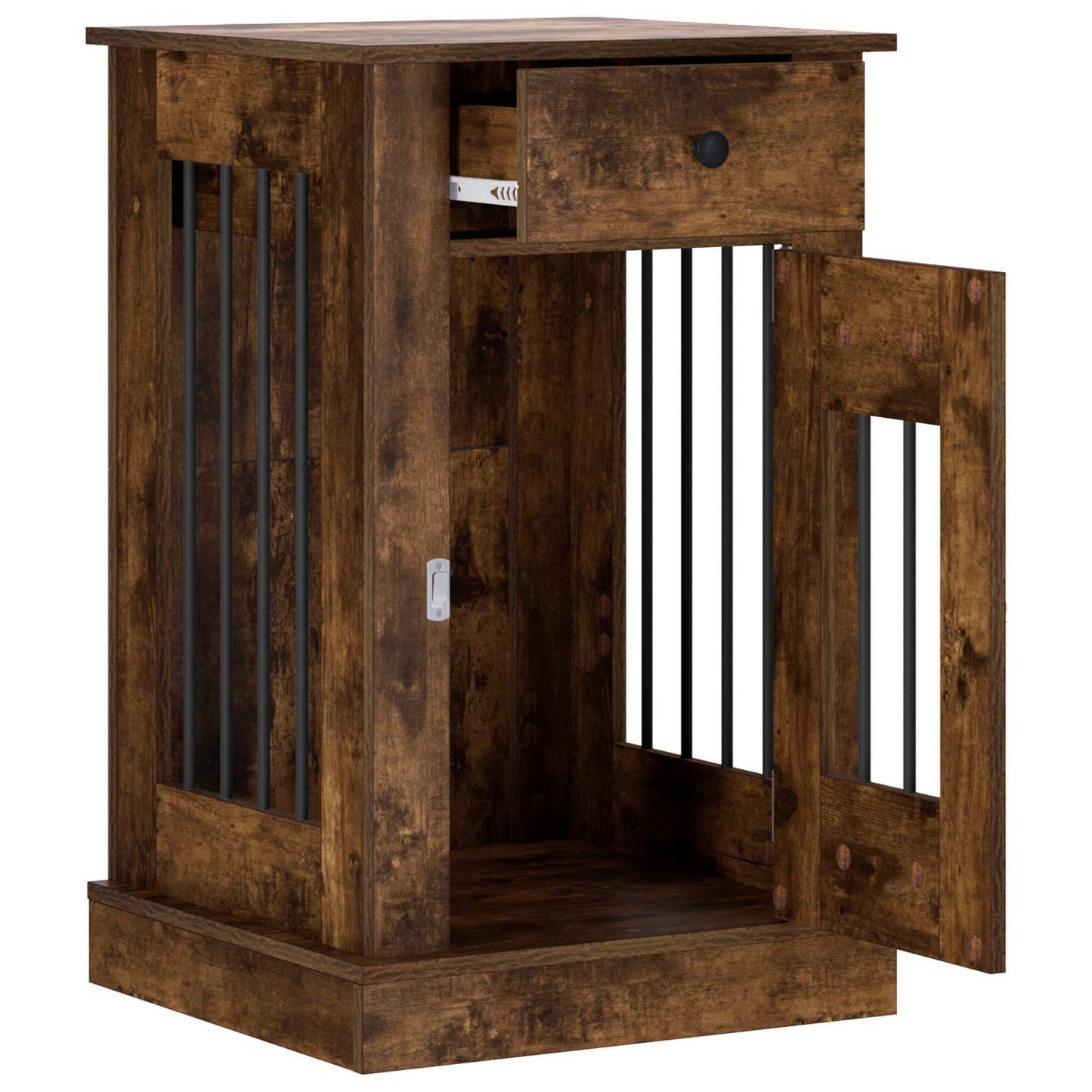 Hundekasse møbel Røget eg 50 x 47,5 x 80 cm Konstrueret træ