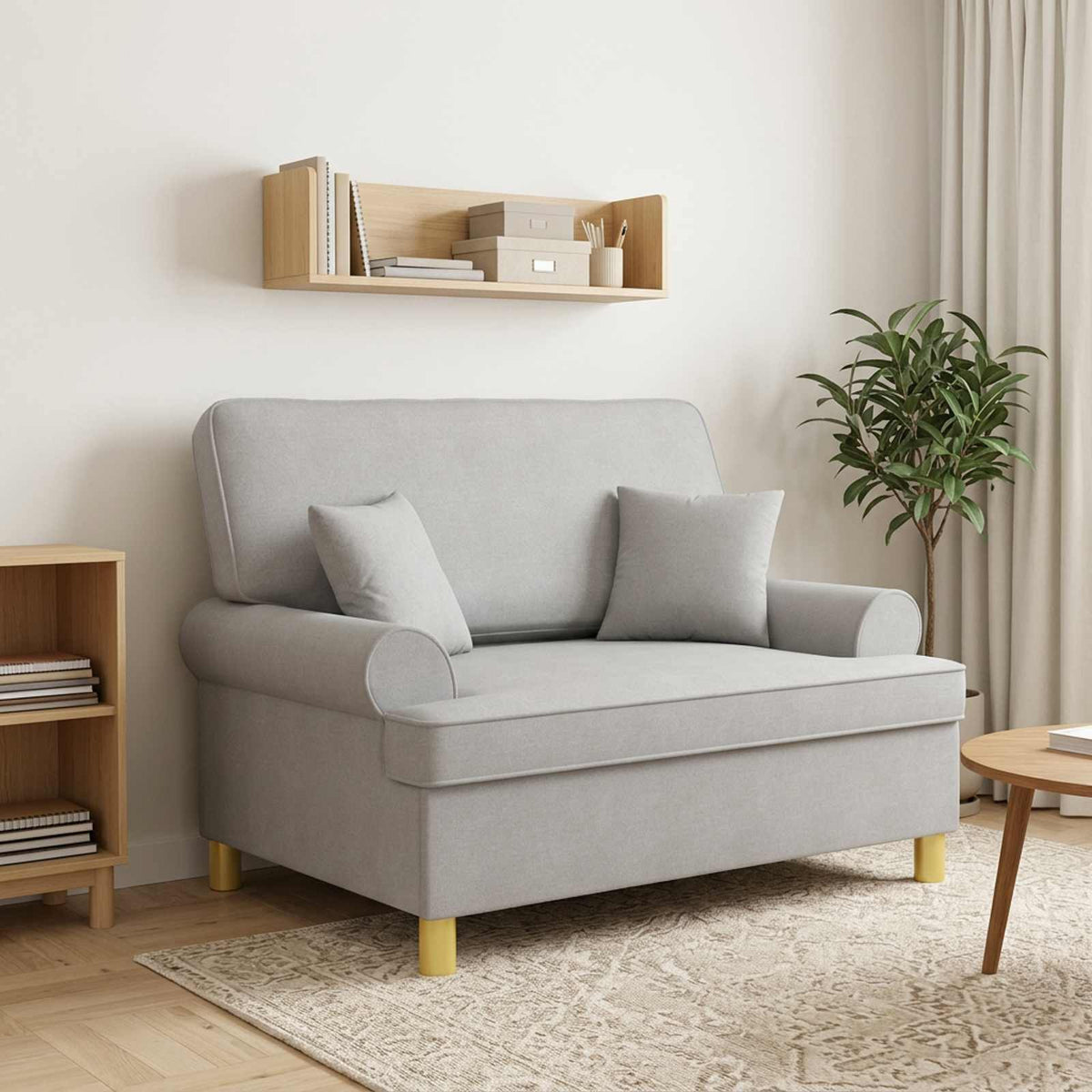 XXL-lænestol med hynder Skygrå Stof