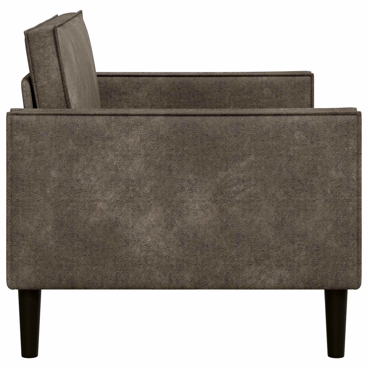 XL-lænestol Mørkegrå Faux Suede Læder