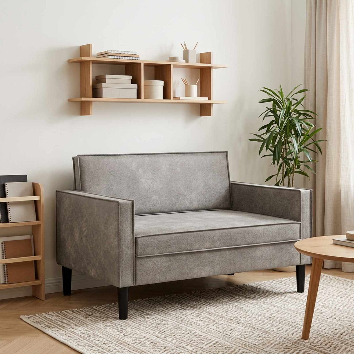 XXL lænestol Lysegrå Faux Suede Læder