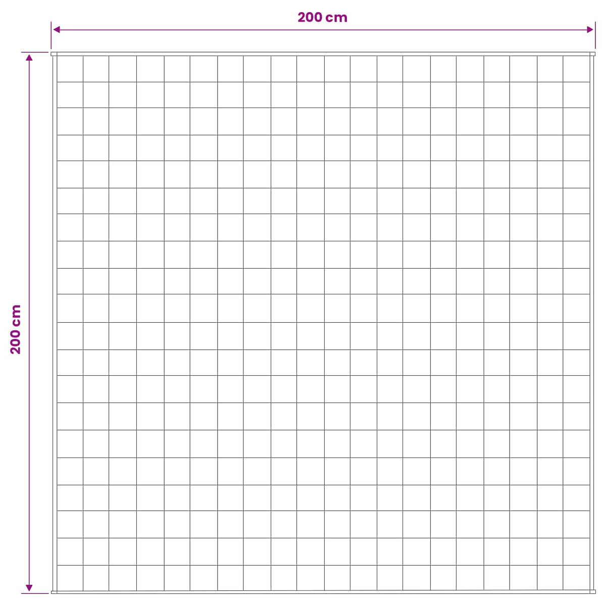 Vægtet tæppe Antracit 200 x 200 cm 9 kg 100% Bomuld 205T