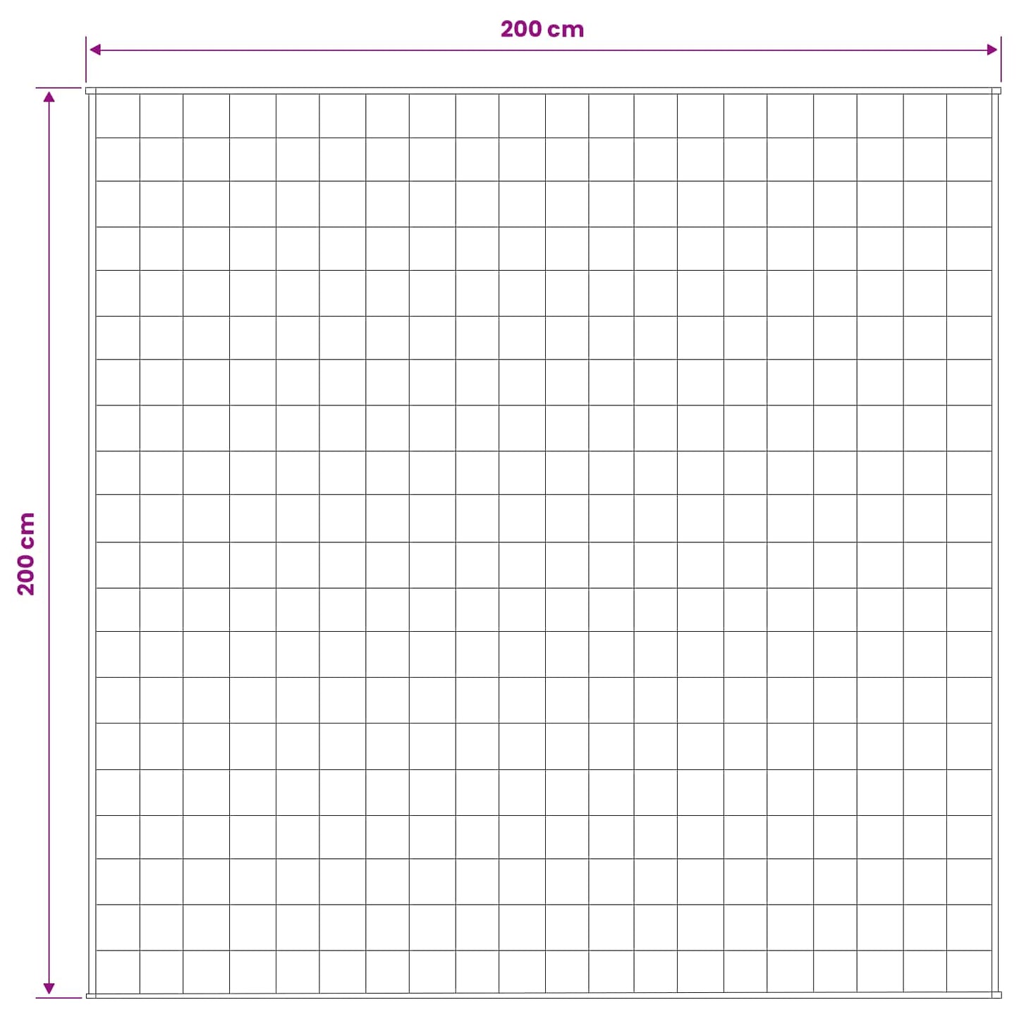 Vægtet tæppe Hvid 200 x 200 cm 13 kg 100% Bomuld 205T
