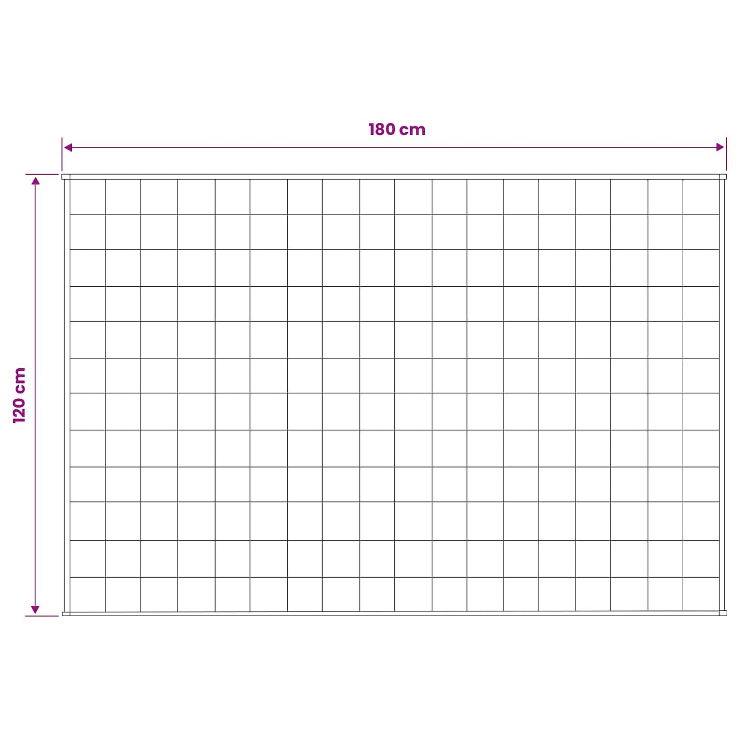 Vægtet tæppe Antracit 120 x 180 cm 9 kg 100% Bomuld 205T