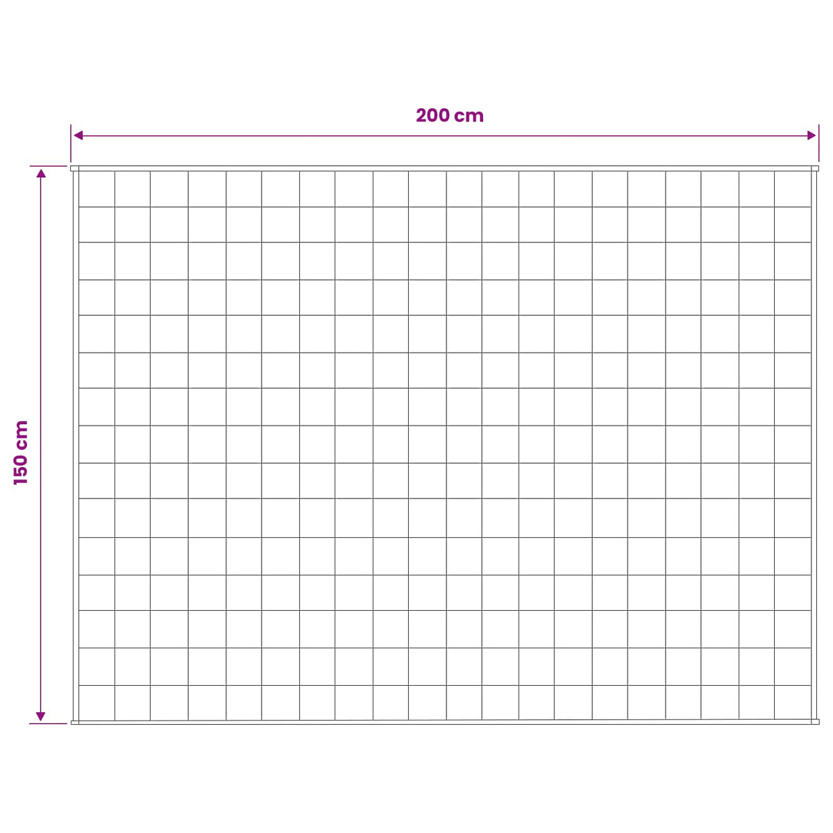 Vægtet tæppe Antracit 150 x 200 cm 11 kg 100% Bomuld 205T