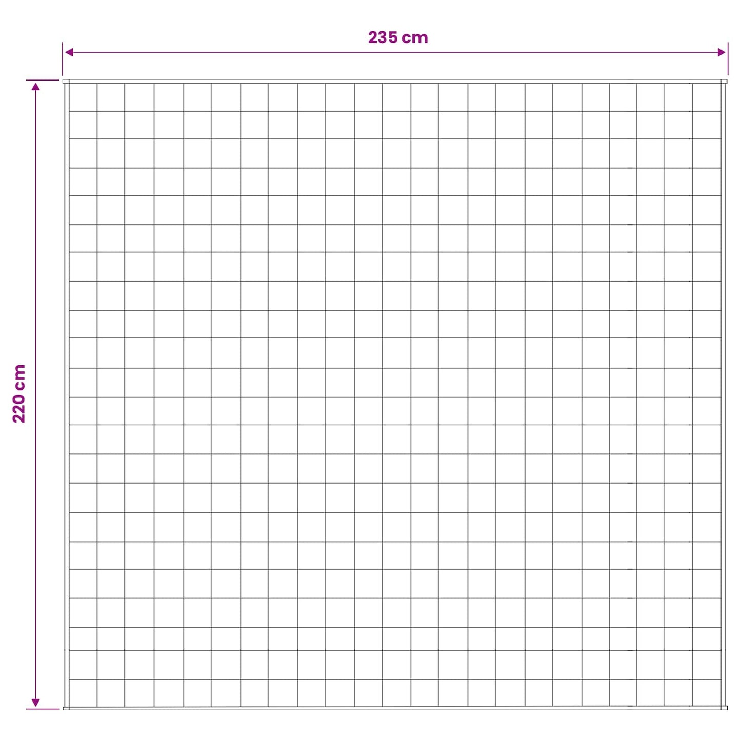 Vægtet tæppe Antracit 220 x 235 cm 15 kg 100% Bomuld 205T