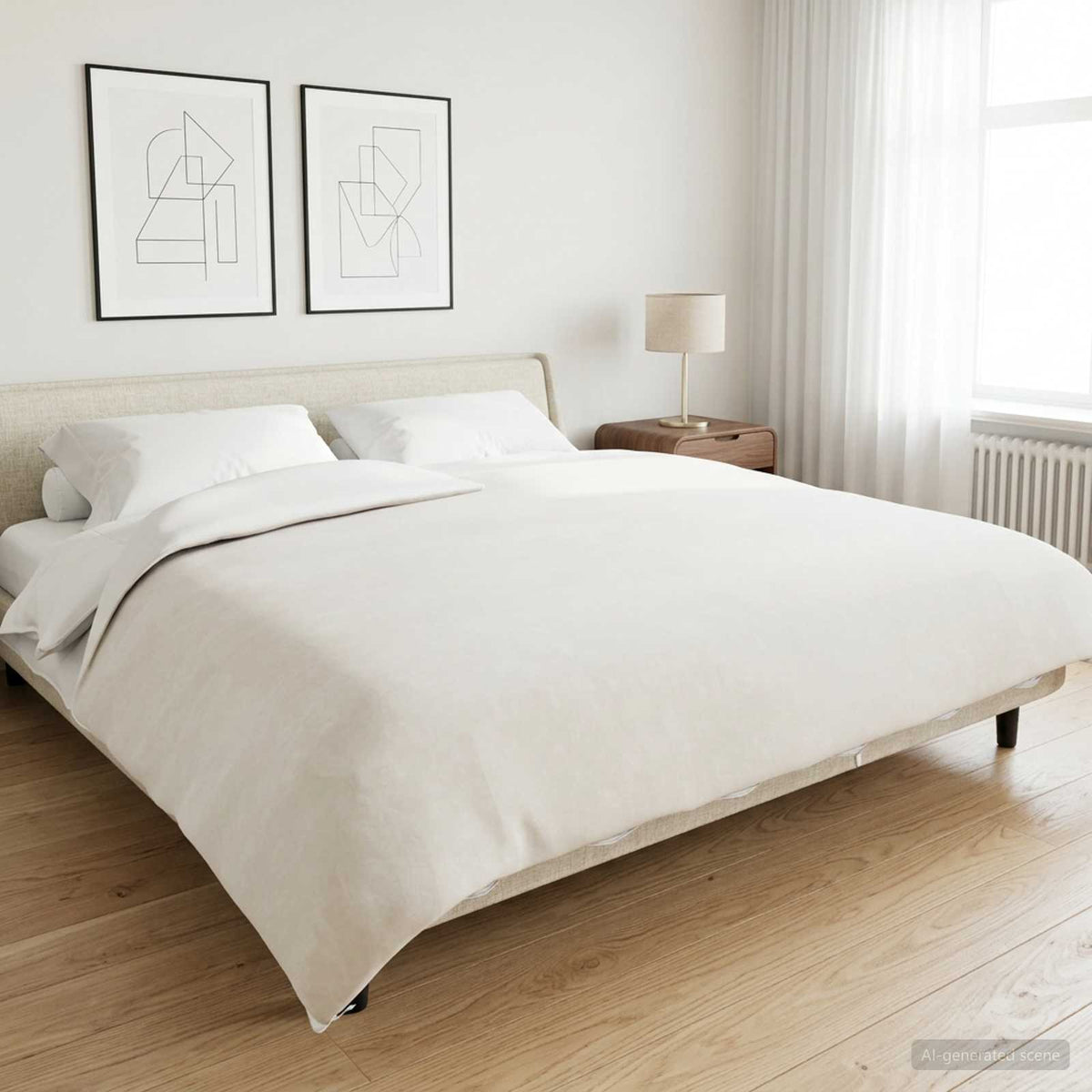 Vægtet tæppe Hvid 200 x 200 cm 13 kg 100% Bomuld 205T