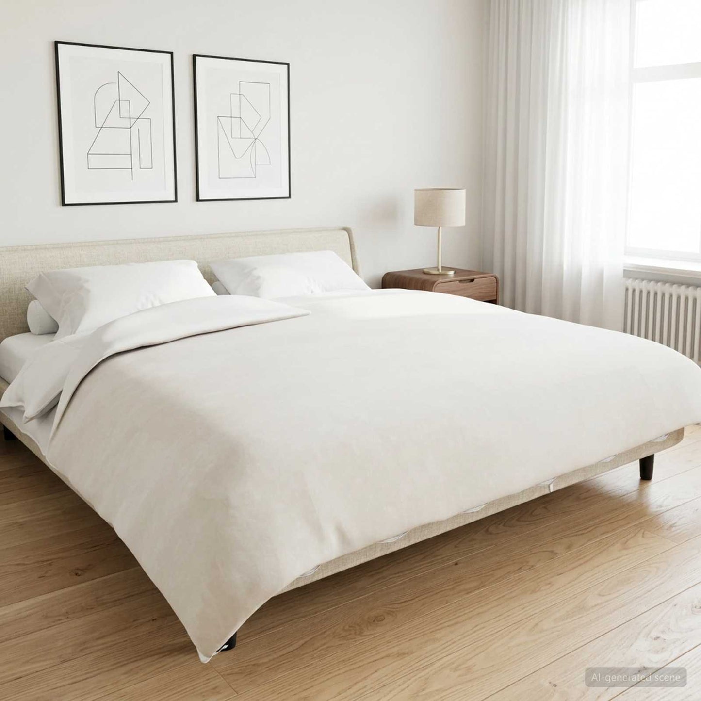 Vægtet tæppe Hvid 200 x 225 cm 9 kg 100% Bomuld 205T