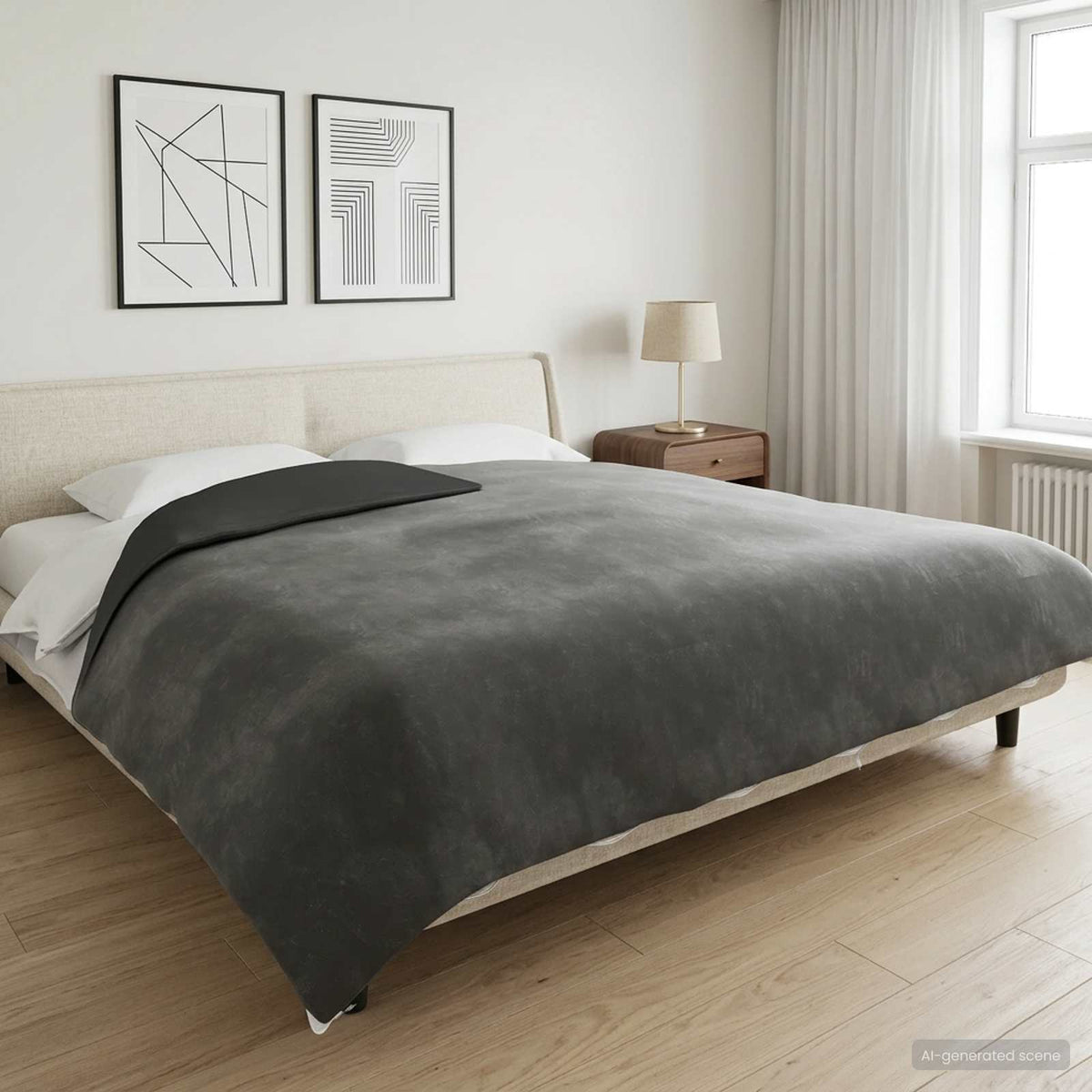 Vægtet tæppe Antracit 200 x 225 cm 9 kg 100% Bomuld 205T