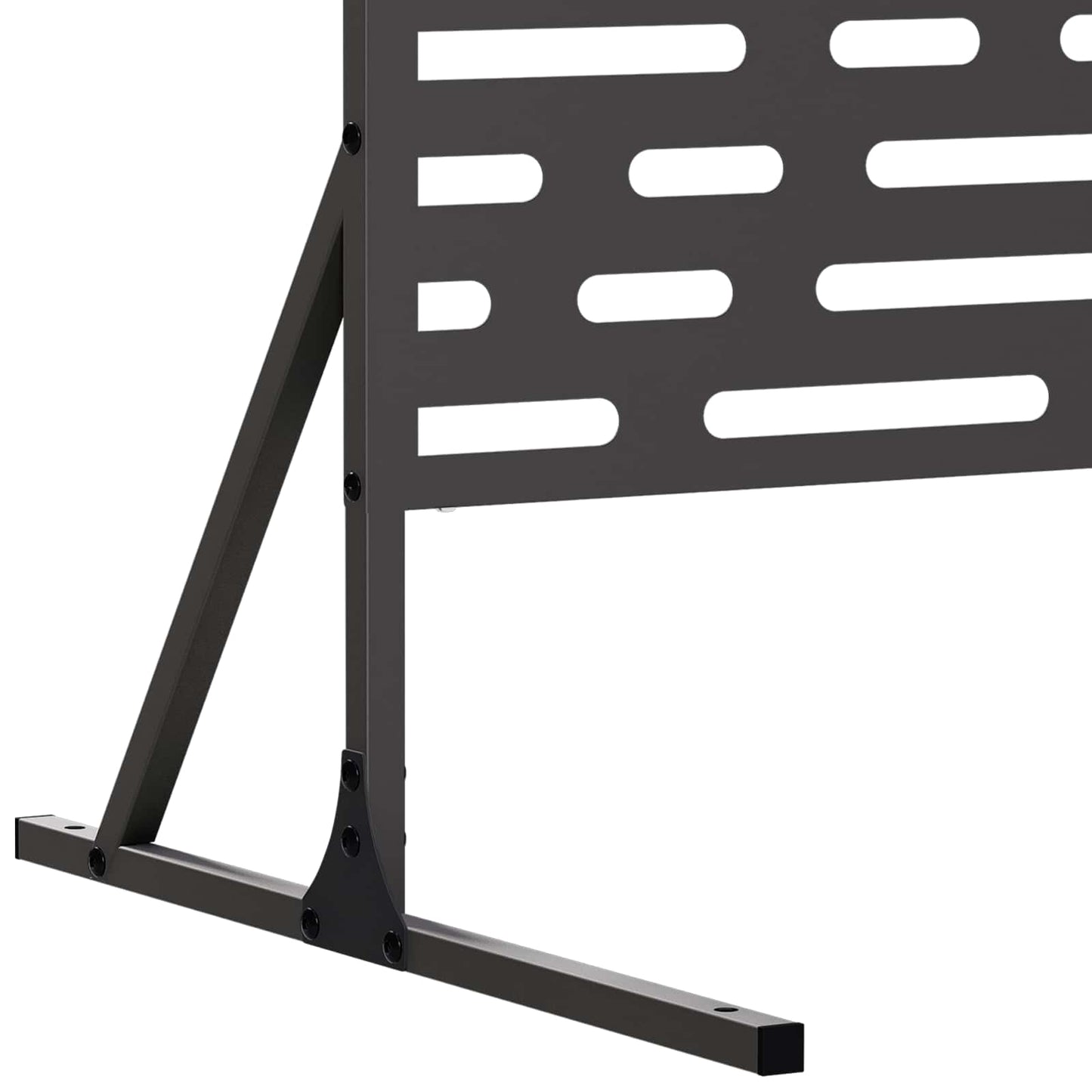 Privatlivsskærm 100 x 50 x 180 cm Stål Sort