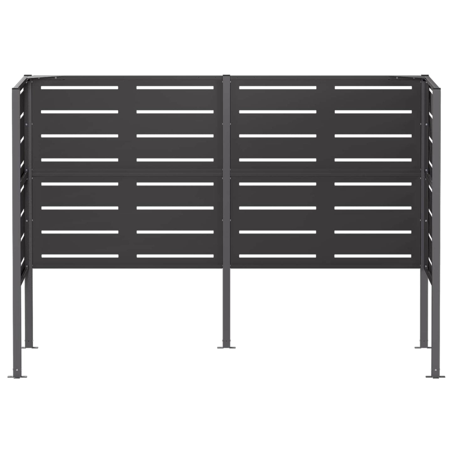 Skjuler til affaldsbeholder 167 x 85 x 113 cm Stål Sort