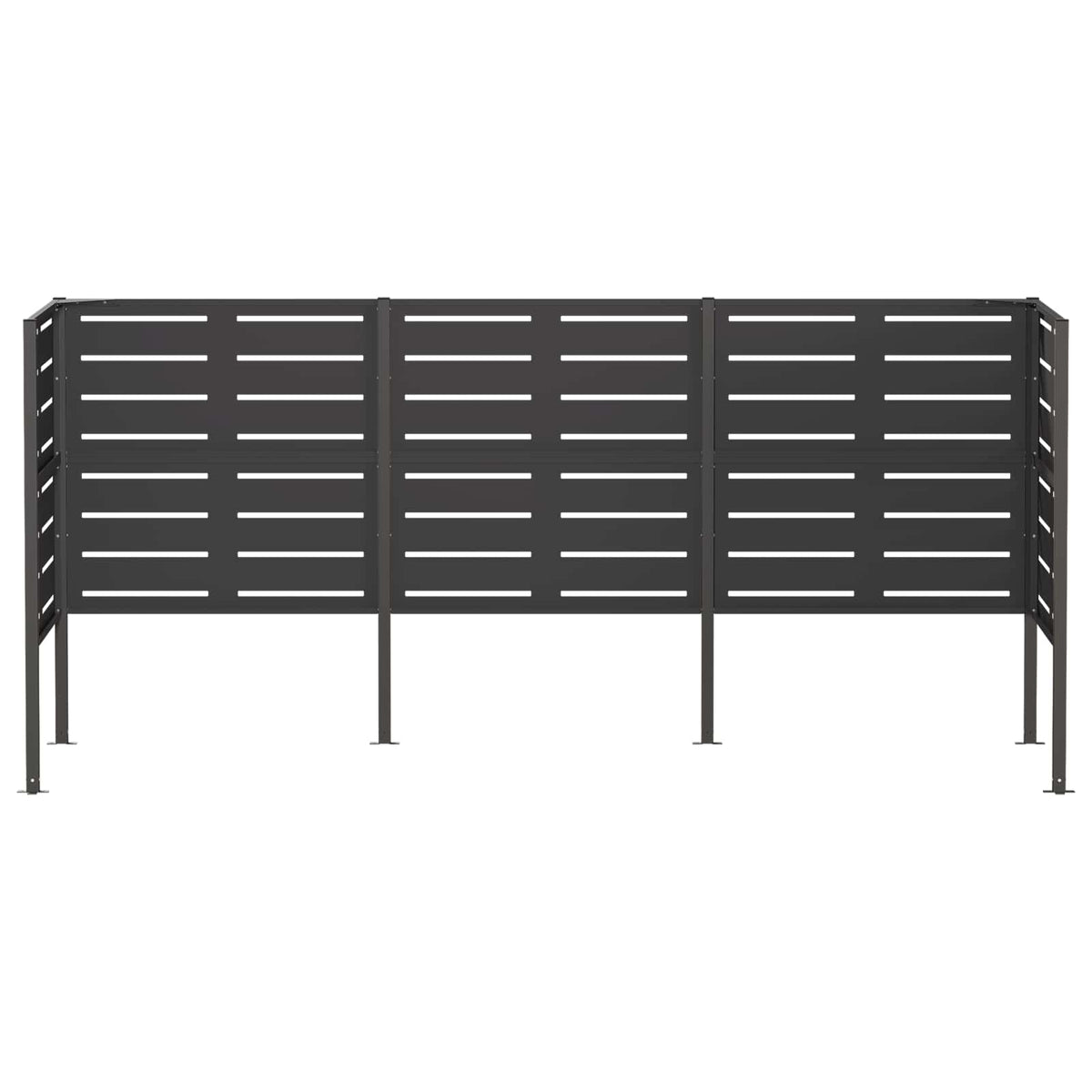 Skjuler til affaldsbeholder 249 x 85 x 113 cm Stål Sort