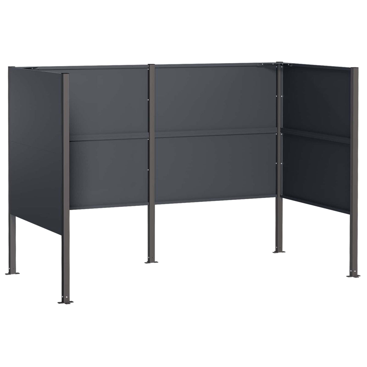 Skjuler til affaldsbeholder 167 x 85 x 113 cm Stål Antracit