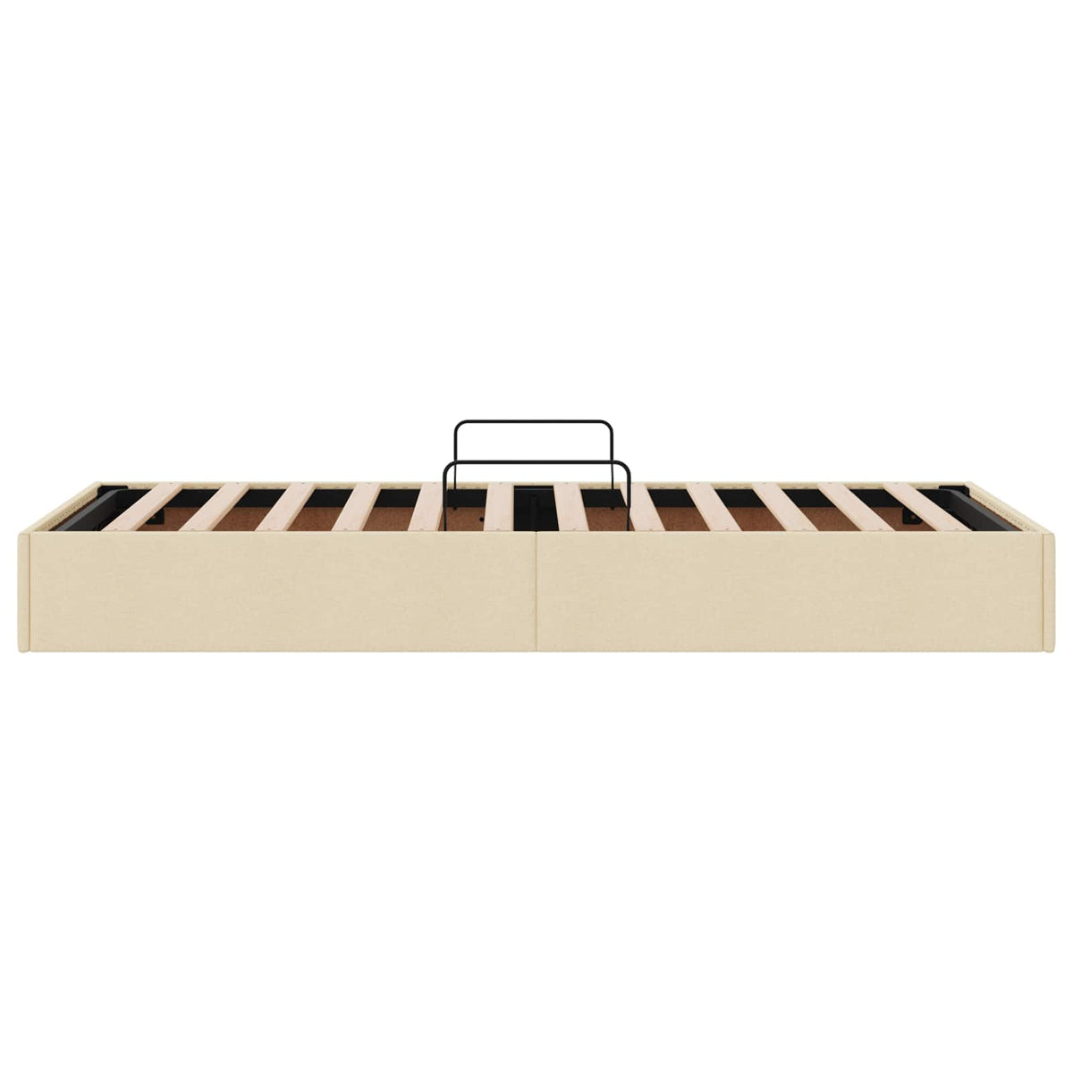 Ottoman Sengestel med opbevaring Creme 90 x 190 cm Stof