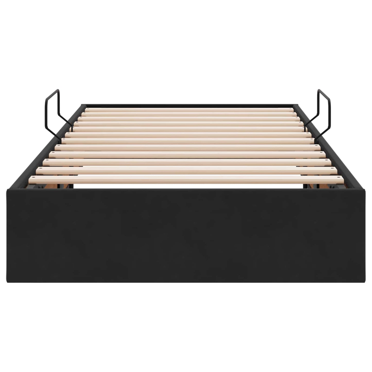 Ottoman Sengestel med opbevaring Sort 90 x 190 cm Fløjl