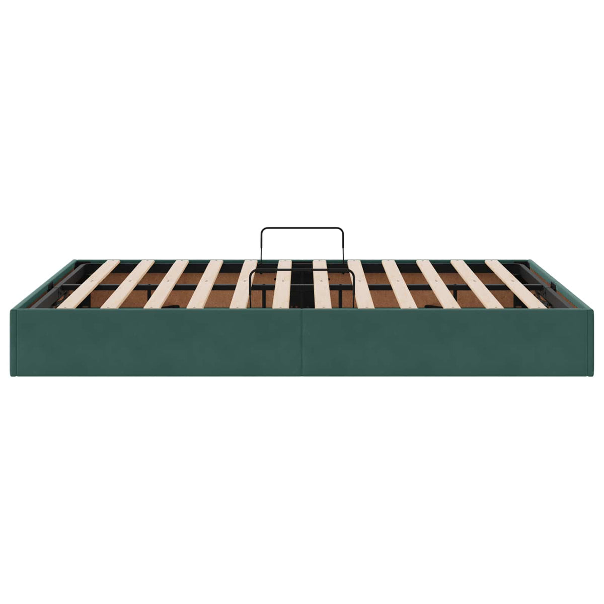 Ottoman Sengestel med opbevaring Mørkegrøn 140 x 200 cm Fløjl