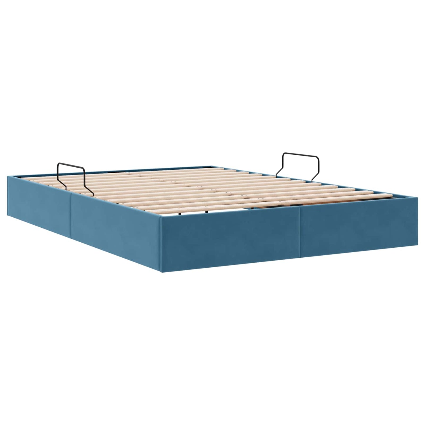 Ottoman Sengestel med opbevaring Mørk blå 140 x 200 cm Fløjl