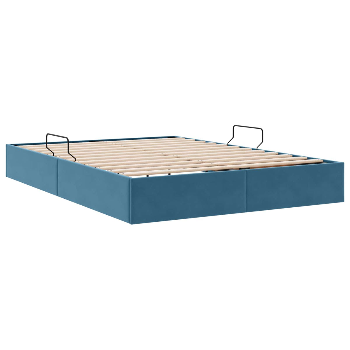 Ottoman Sengestel med opbevaring Mørk blå 140 x 200 cm Fløjl