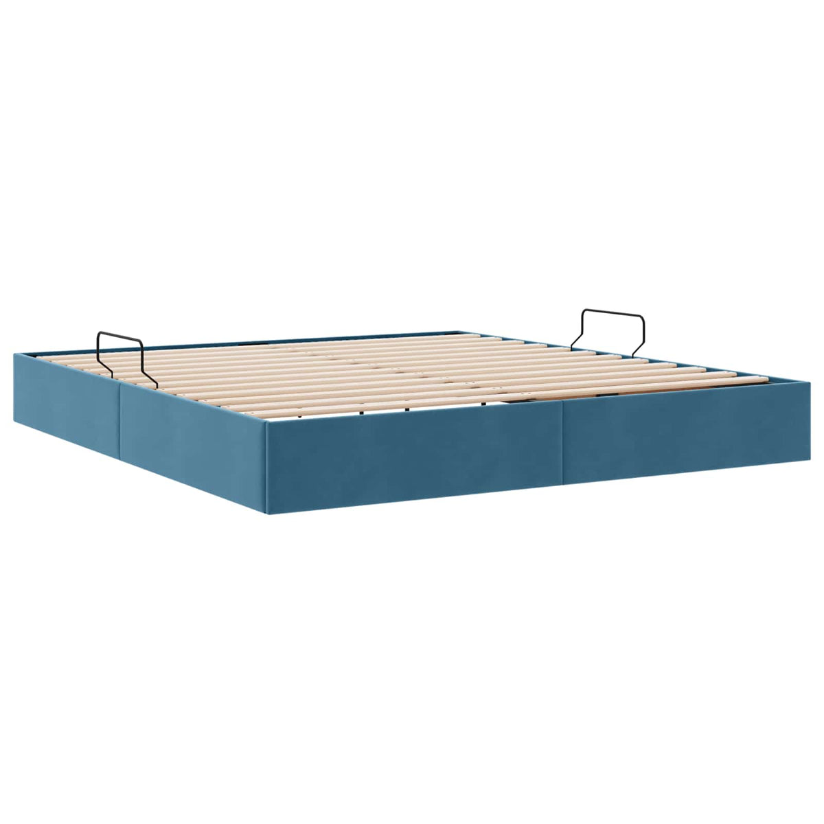 Ottoman Sengestel med opbevaring Mørk blå 160 x 200 cm Fløjl