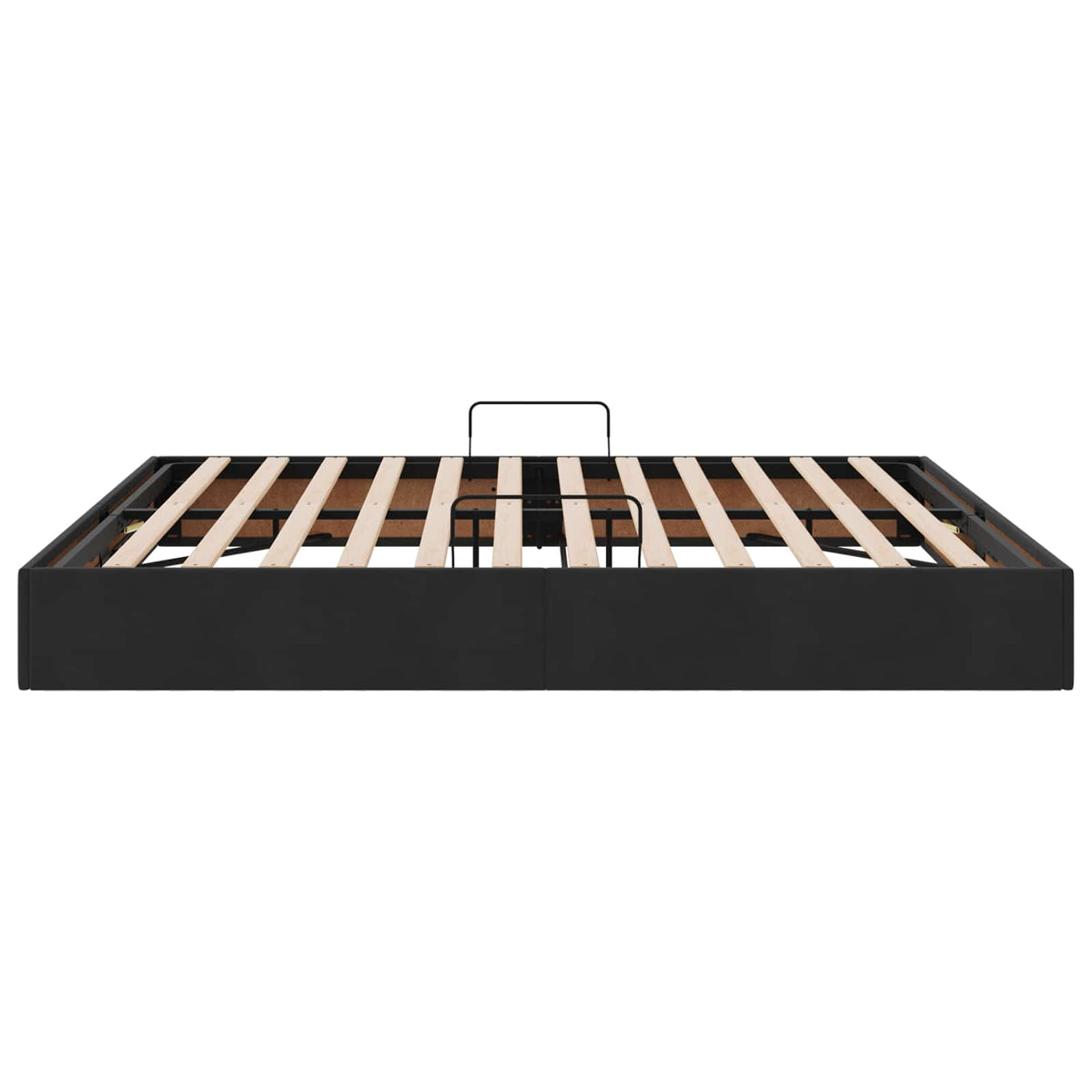 Ottoman Sengestel med opbevaring Sort 180 x 200 cm Fløjl