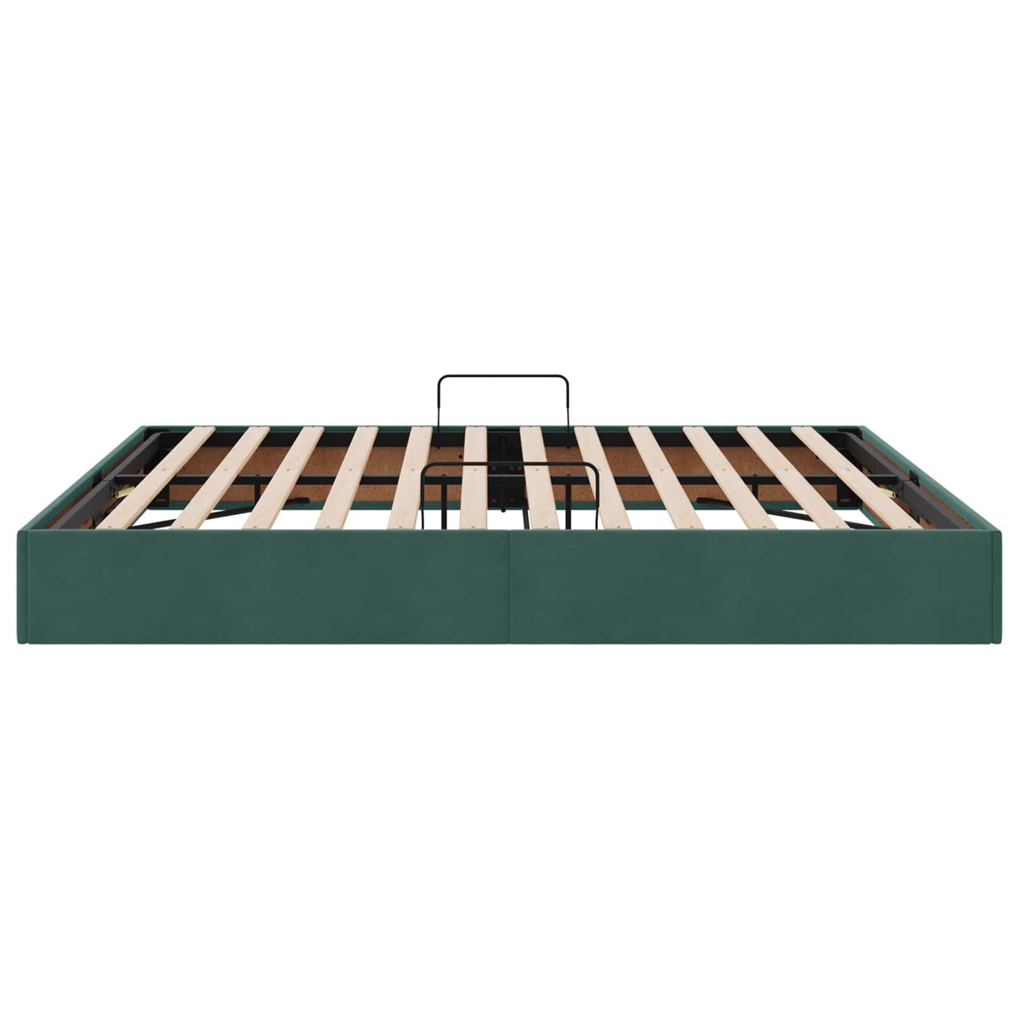 Ottoman Sengestel med opbevaring Mørkegrøn 180 x 200 cm Fløjl