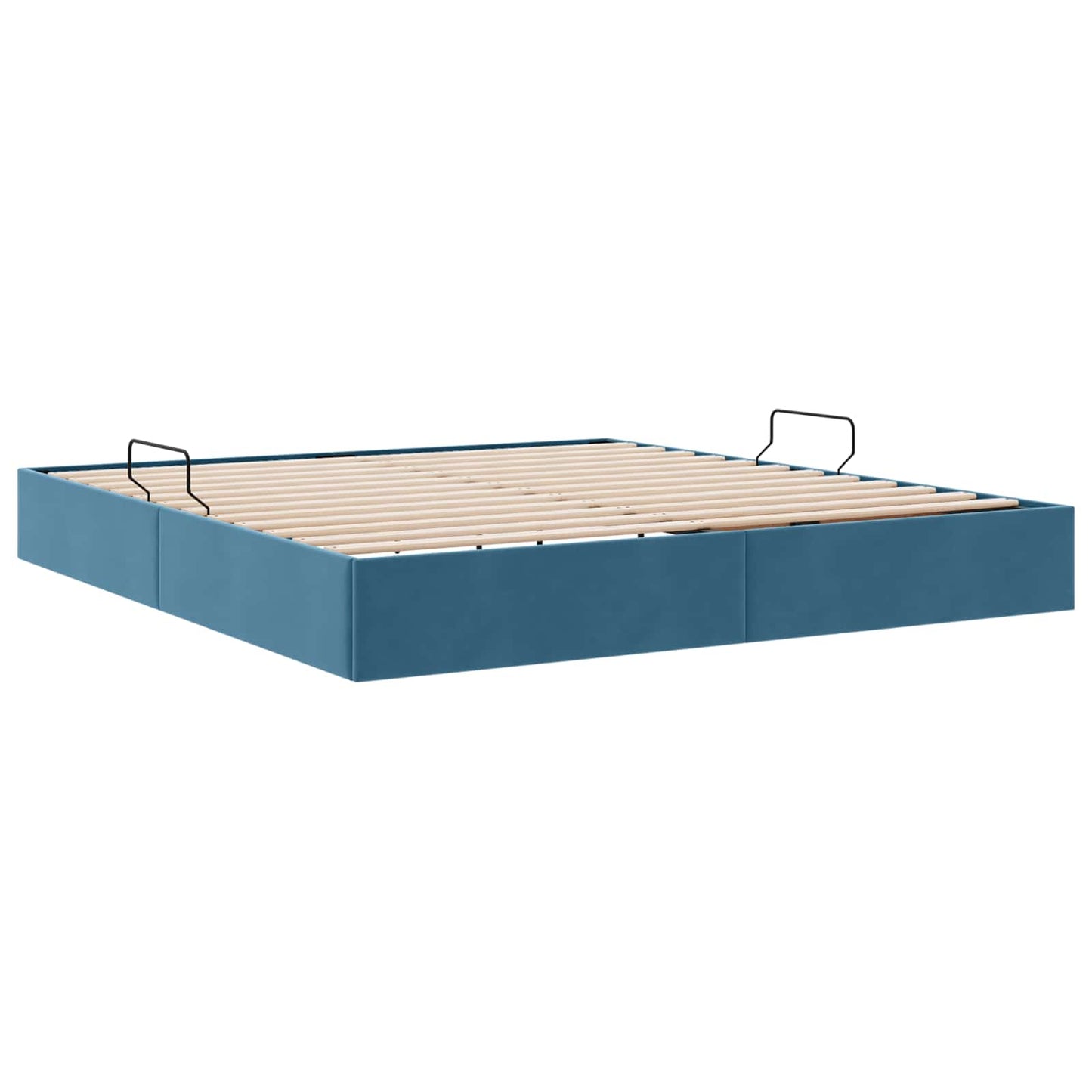 Ottoman Sengestel med opbevaring Mørk blå 180 x 200 cm Fløjl