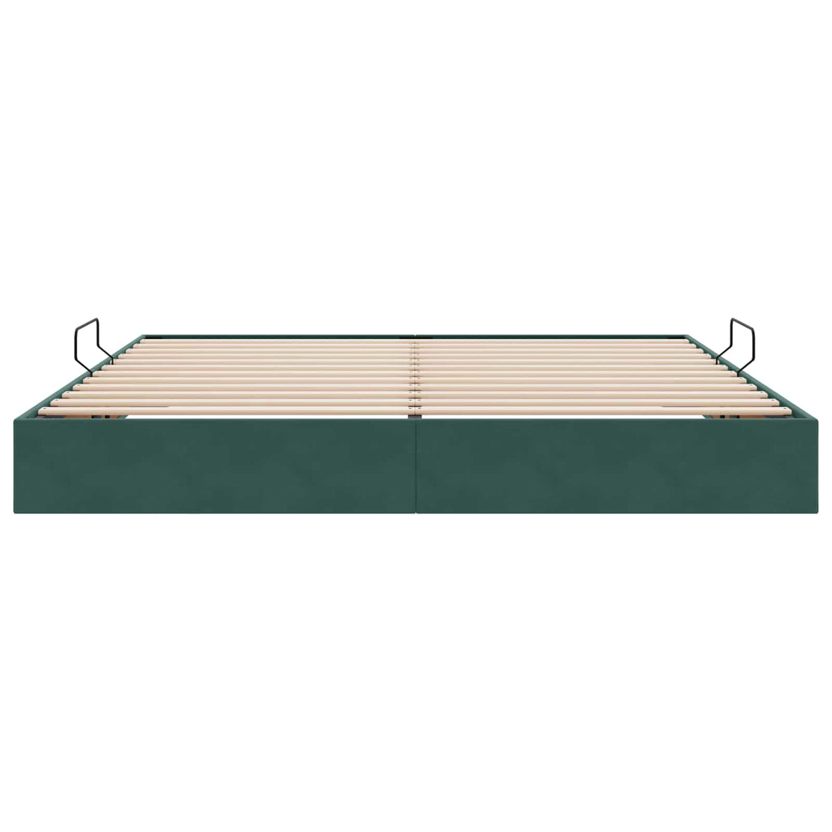 Ottoman Sengestel med opbevaring Mørkegrøn 200 x 200 cm Fløjl