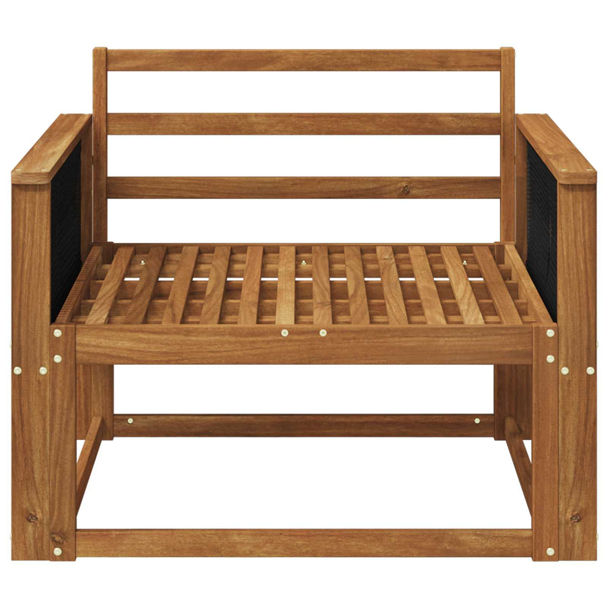 Udendørs Mellem Sofa Massivt Akacietræ Naturfarvet